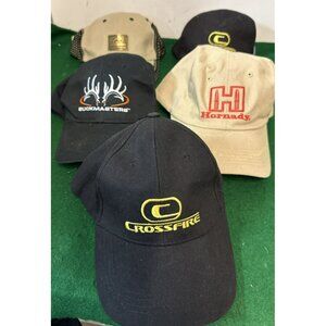 Shooting Hunting Work Play Caps Hornby Buck Master Crossfire Hats Lot Of 4